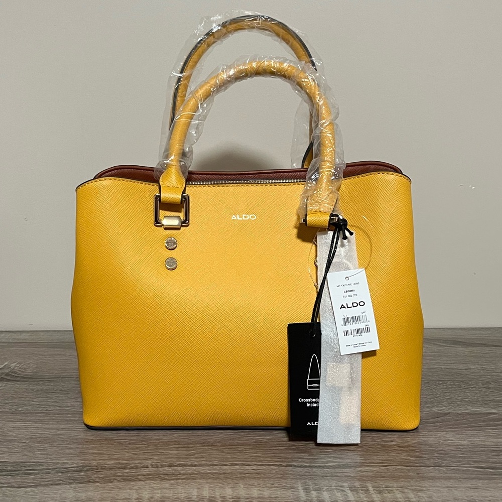 Aldo Preppy Luxury Yellow Women's Handbag | NWT - Picture 5 of 9